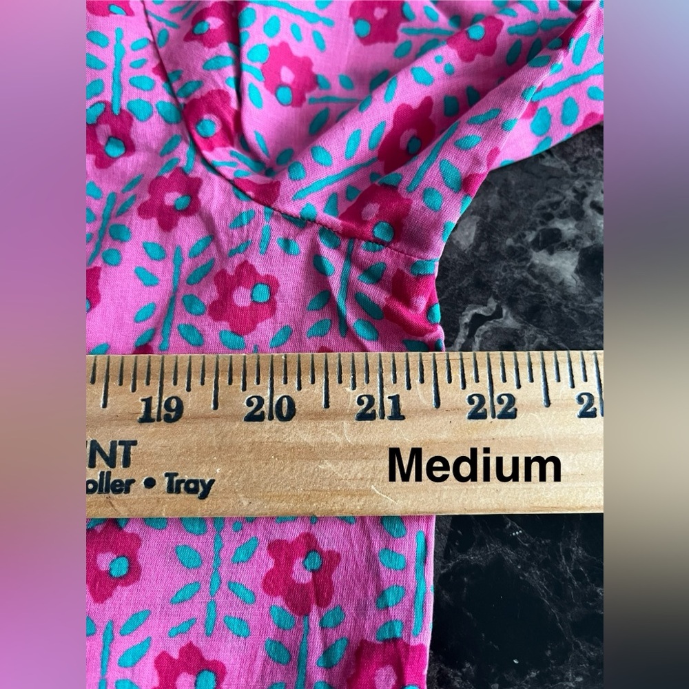 J. Crew Pink Floral Mini Dress with Green Tassel
(Bin 11) - Picture 4 of 9